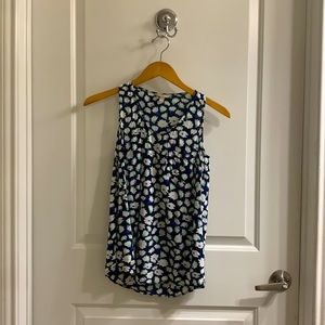 Banana Republic Factory Floral Printed Sleeveless Scoop Neck Top | Size XS